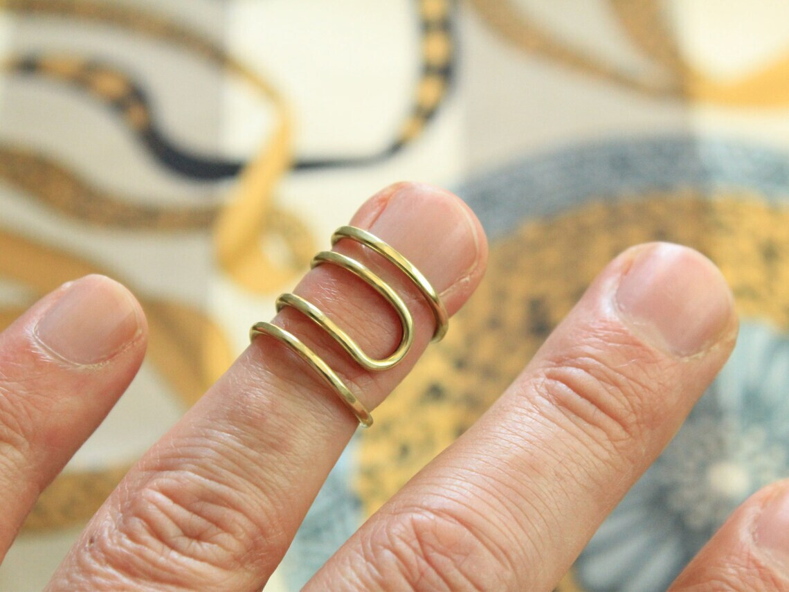Adjustable Sterling Silver Arthritis Finger Splint Ring Jewelry All Size 3-14