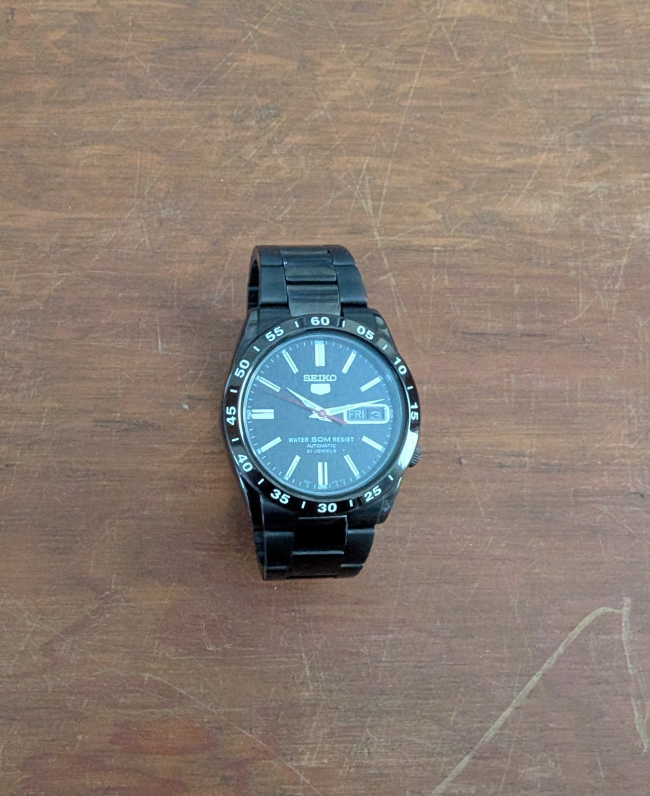 Seiko 5 Automatic SNKE03KC SNKE03K1 Black Dial 21 Jewels Men’s Watch