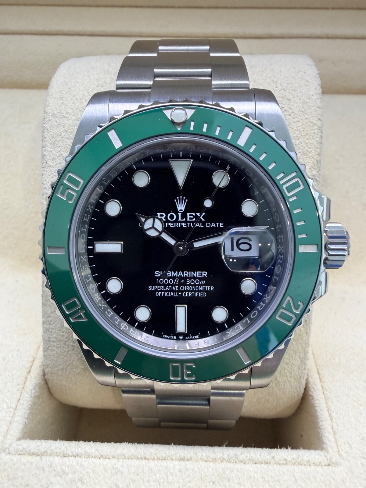 Rolex Submariner 126610LV Silver Oyster Bracelet with Green Bezel