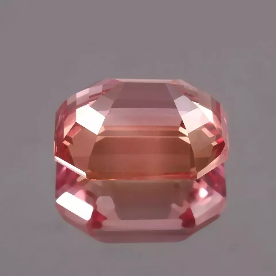 Natural 10.23 Ct Emerald Cut Padparadscha Sapphire Certified Loose Gemstone