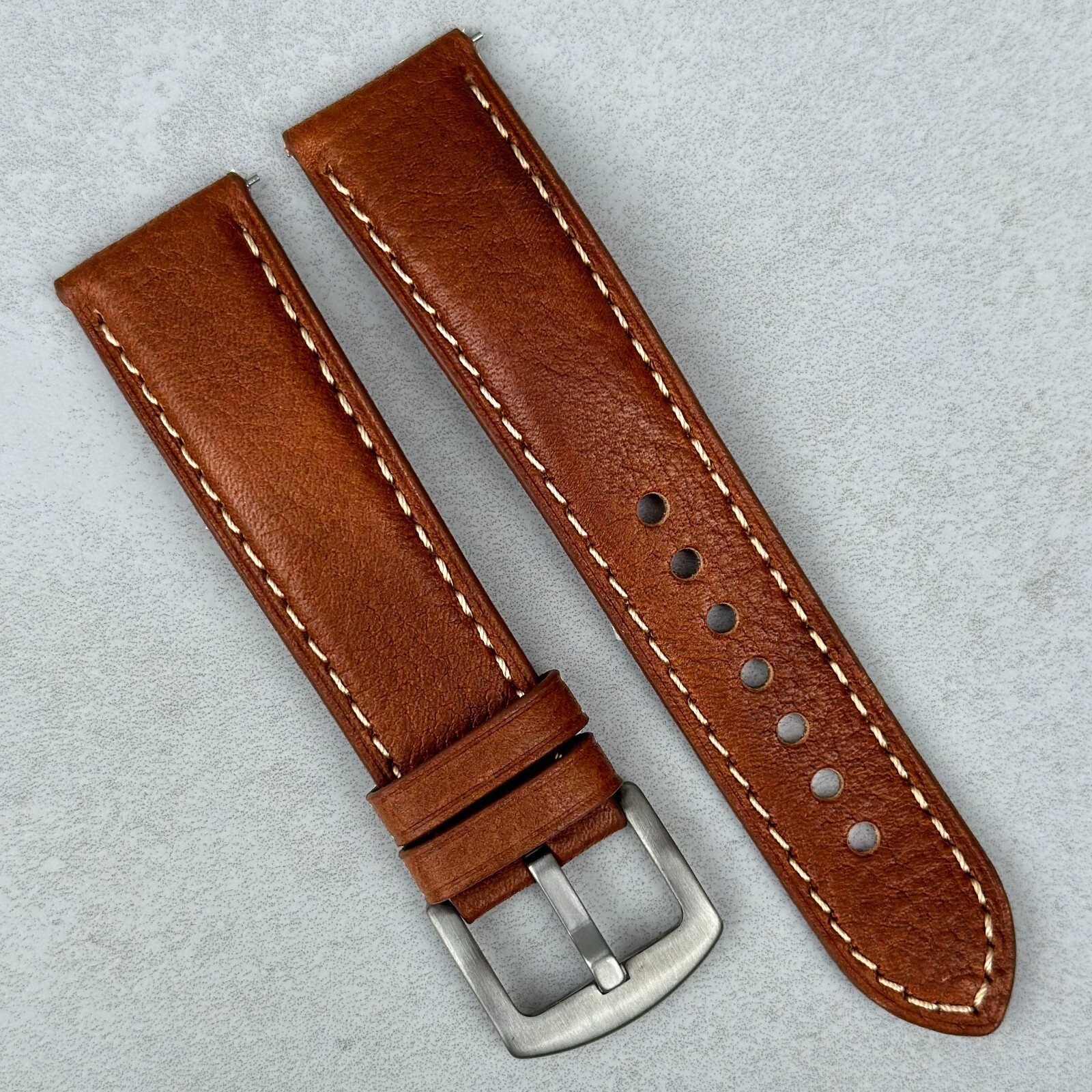 Copper Tan Full Grain Italian Leather Watch Strap 18mm, 20mm, 22mm, 24mm