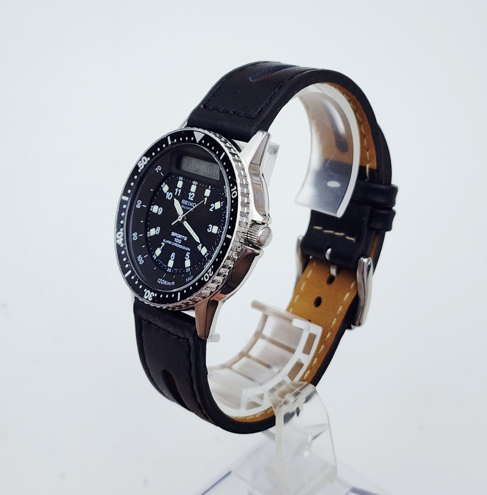 Men’s Vintage 1982 ANALOG-DIGITAL Watch SEIKO “Baby Arnie” H556-5029. Alarm*