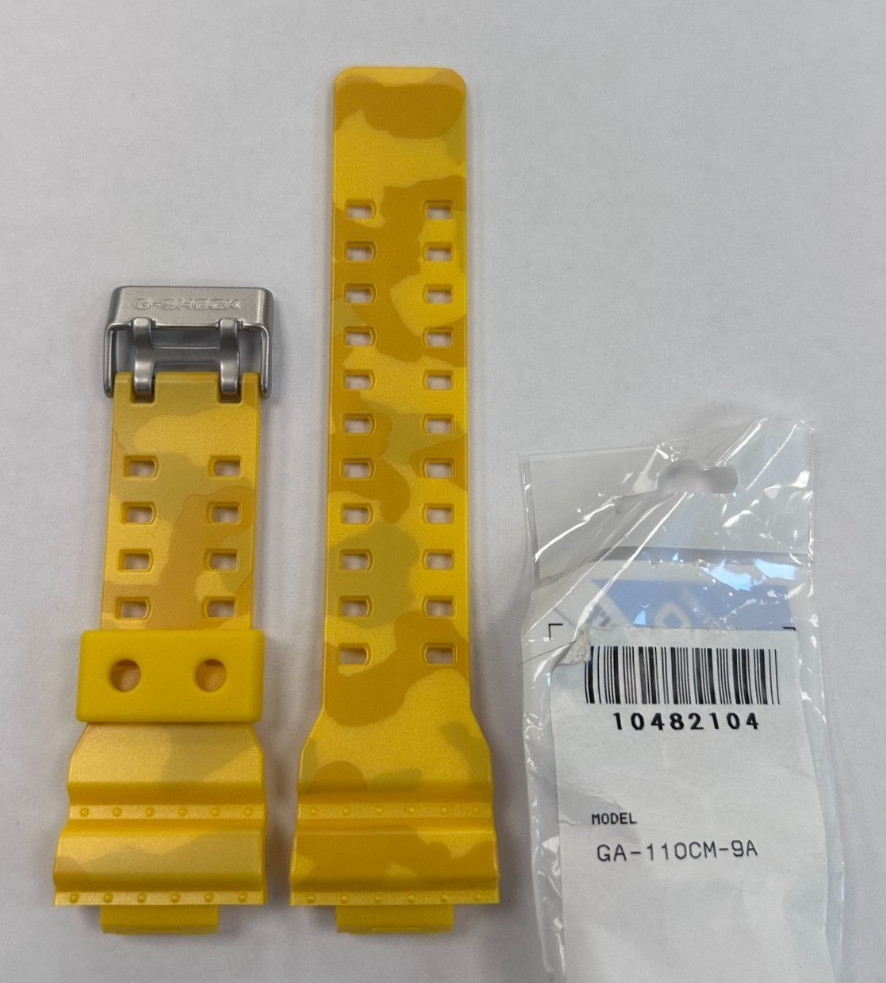 Casio G-SHOCK BAND GA-110CM-9A Rubber YELLOW STRAP AND BEZEL GA-110 GA-100