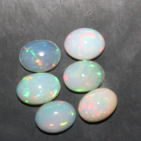 Ethiopian Opal 6x4mm, 7x5mm, 8x6mm & 9x7mm Cabochon Oval Loose Gemstone(s)