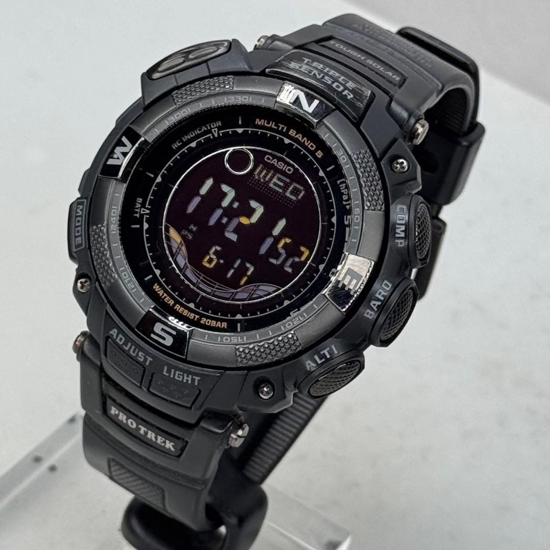 PROTREK PRW 1500YJ Radio Solar Black Inverted LCD