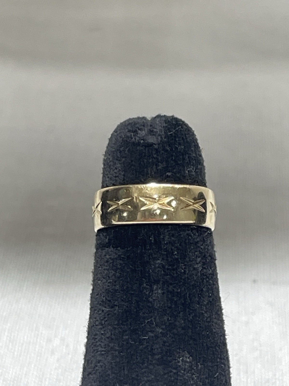 Vintage ArtCarved 14K Yellow Gold Wedding Band Ring 4.8g Engraved Size 5.75