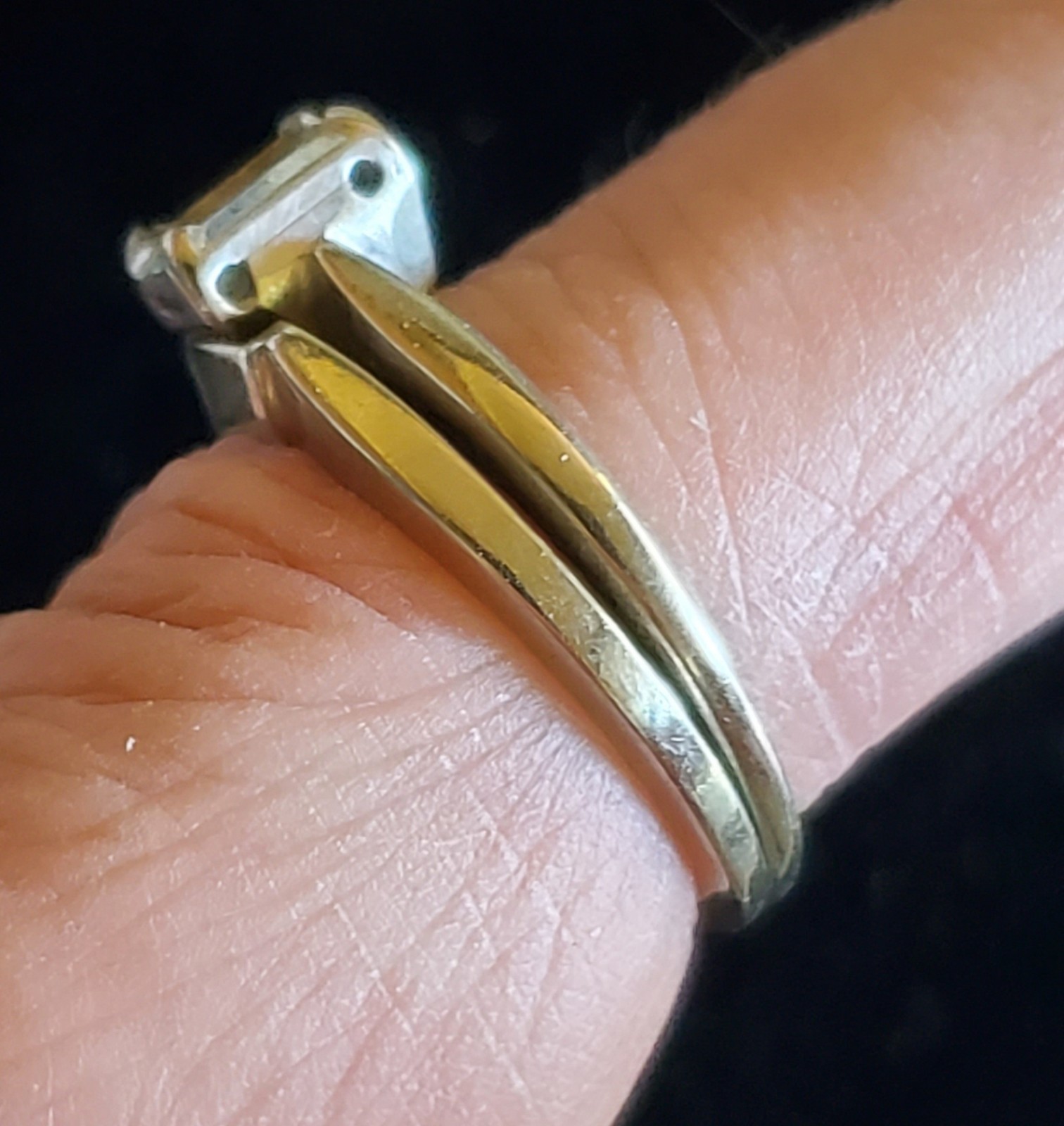 Vintage 18K White Gold Ring Lot Bands Empty Settings 4.27g Emerald Cut Signed AJ