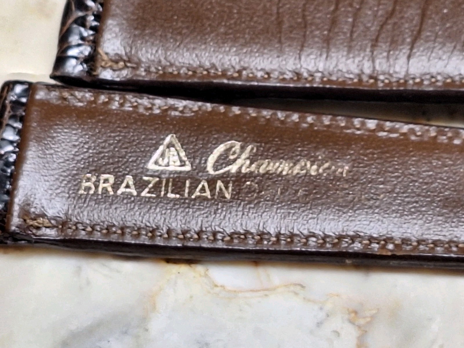JB Champion Dark Brown Brazilian Crocodile Leather Watch Band Strap 3/4″ LONG