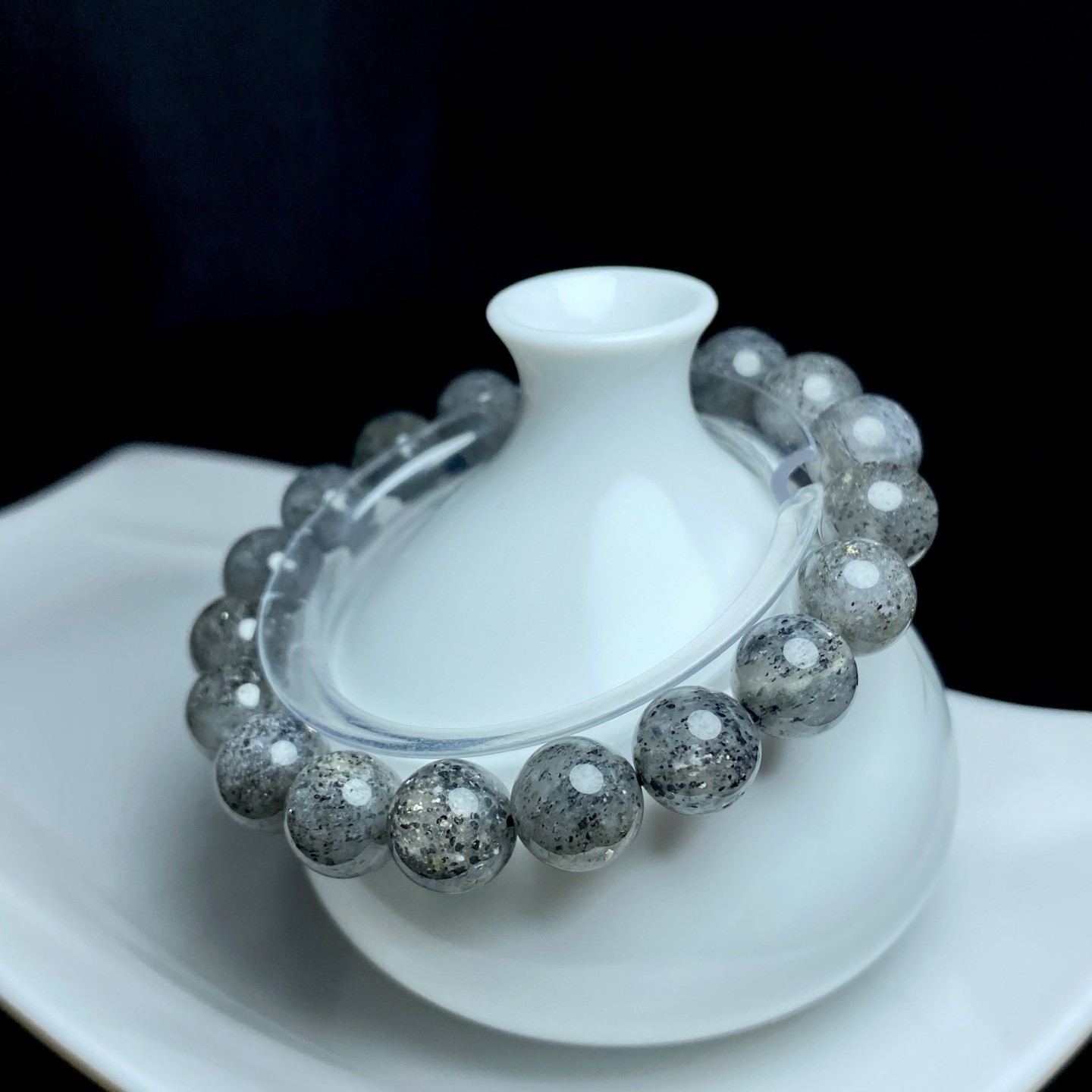 10.8mm Natural Super Seven 7 Black Mica Crystal Quartz Stone Bracelet