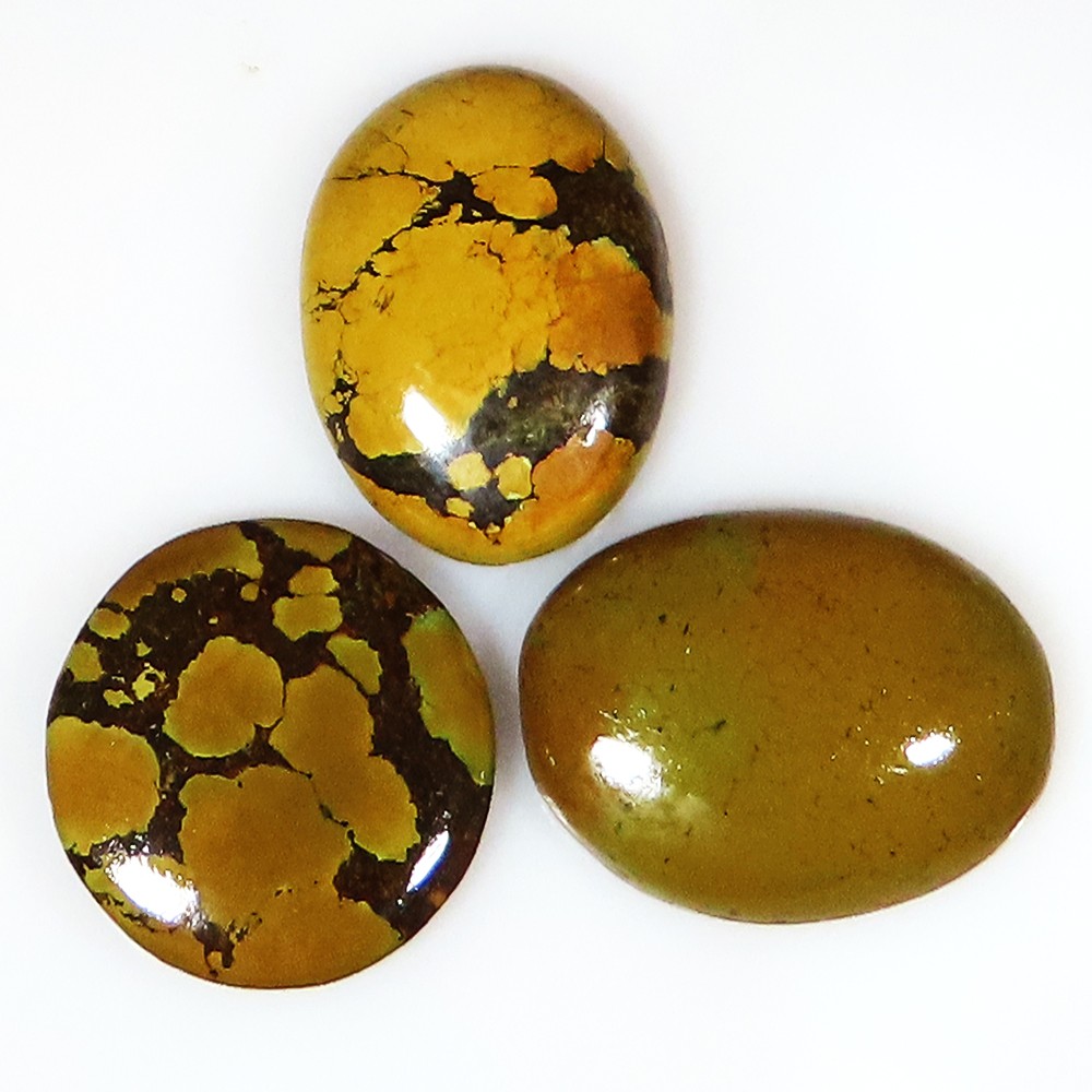 51.55 Cts Supe Natural Tibet Turquoise Cabochon ~3 PCs Lot~ Loose Gemstone LP248