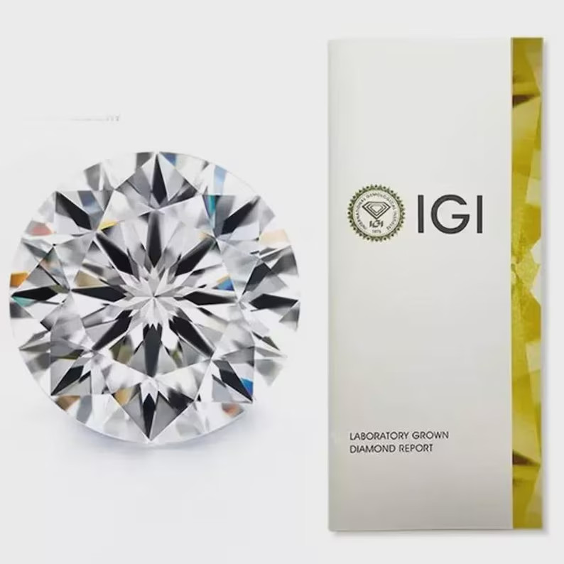 4CT IGI Oval F/VS1 Lab Grown Diamond Women Anniversary Gift Ring 14k Yellow Gold