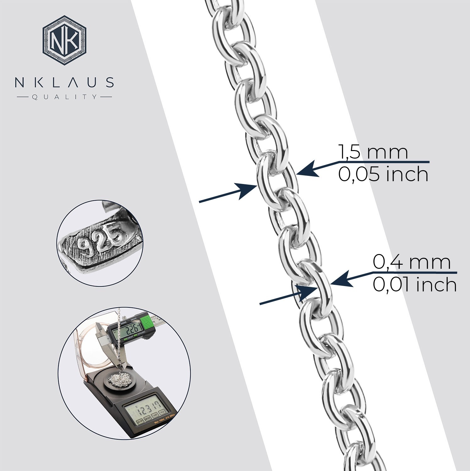 ANCHOR CHAIN Round 925 STERLING SILVER Chain Choker Necklace Women Men KIDS