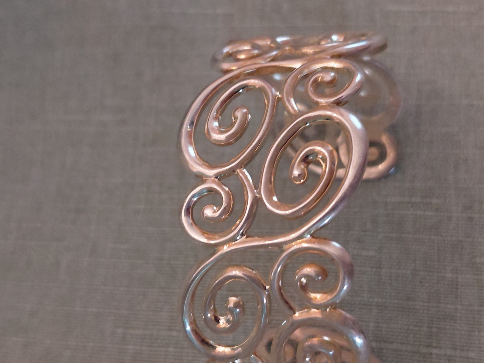 Ross Simons Sterling Silver 925 Wide Cuff Bracelet Open Scroll