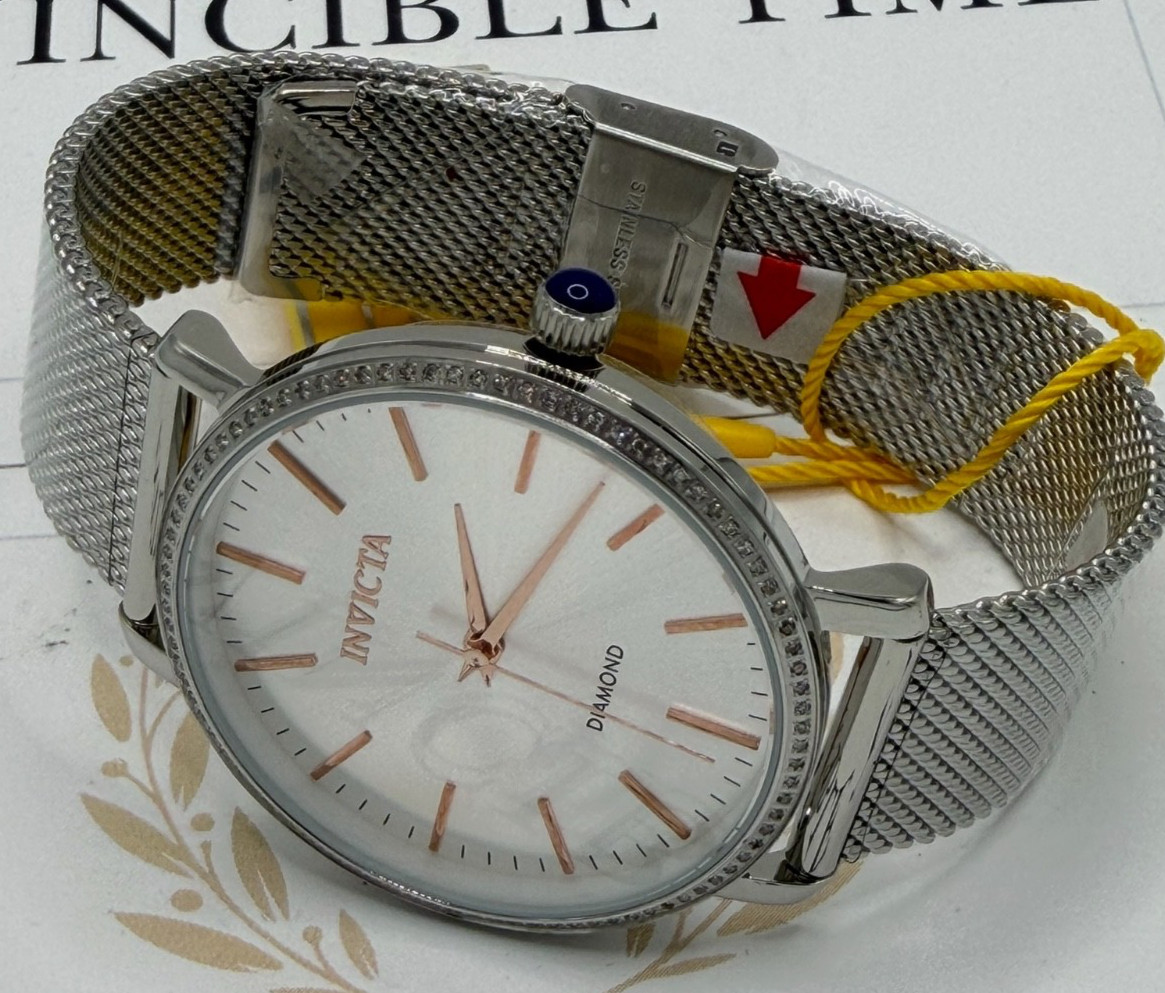 Invicta Elite Diamond 0.32 Carat Diamond Unisex Watch – 38mm, Steel (48747)