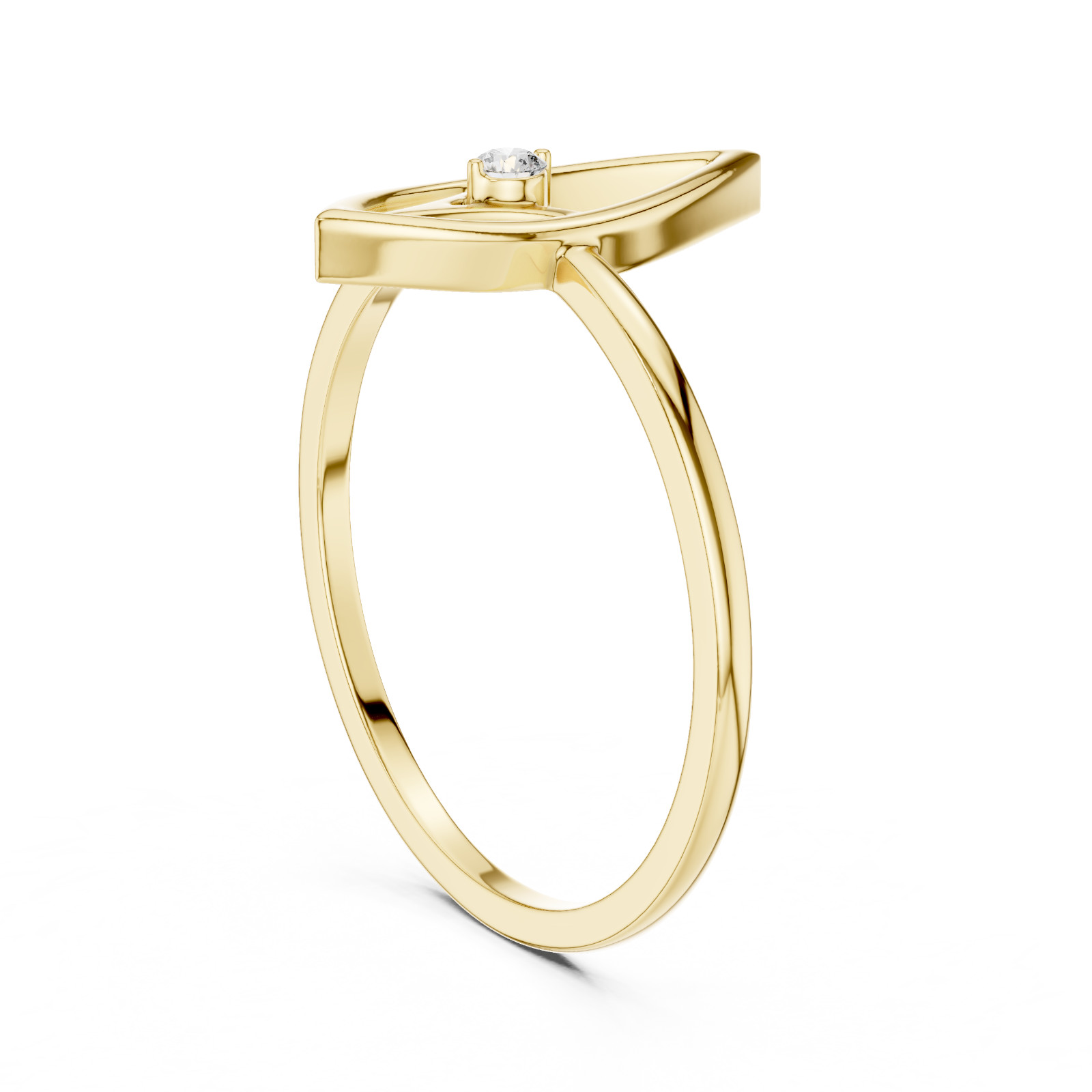 Round Natural Certified VVS1 D Diamond Designer Style Luxury Ring 14K Gold Over