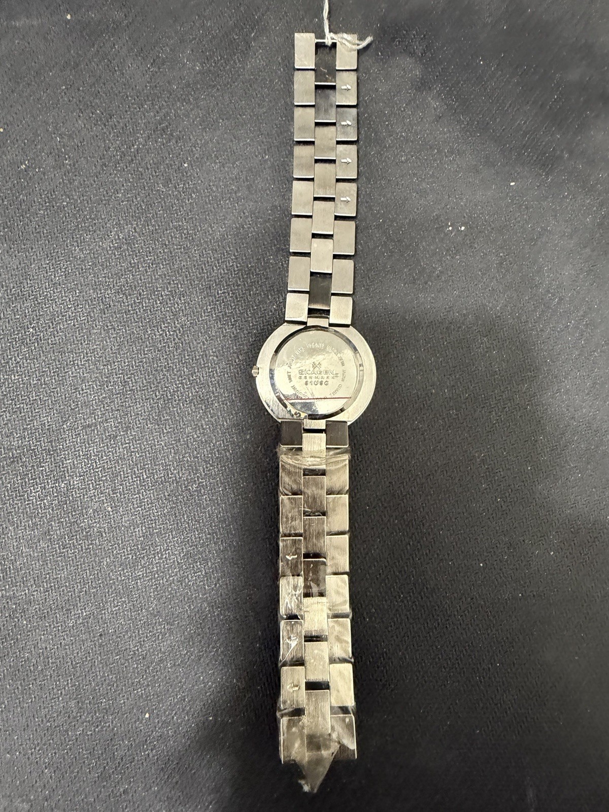 Skagen Denmark 81USC Black Dial Ultra Slim Steel Bracelet NOS $145 Tag New