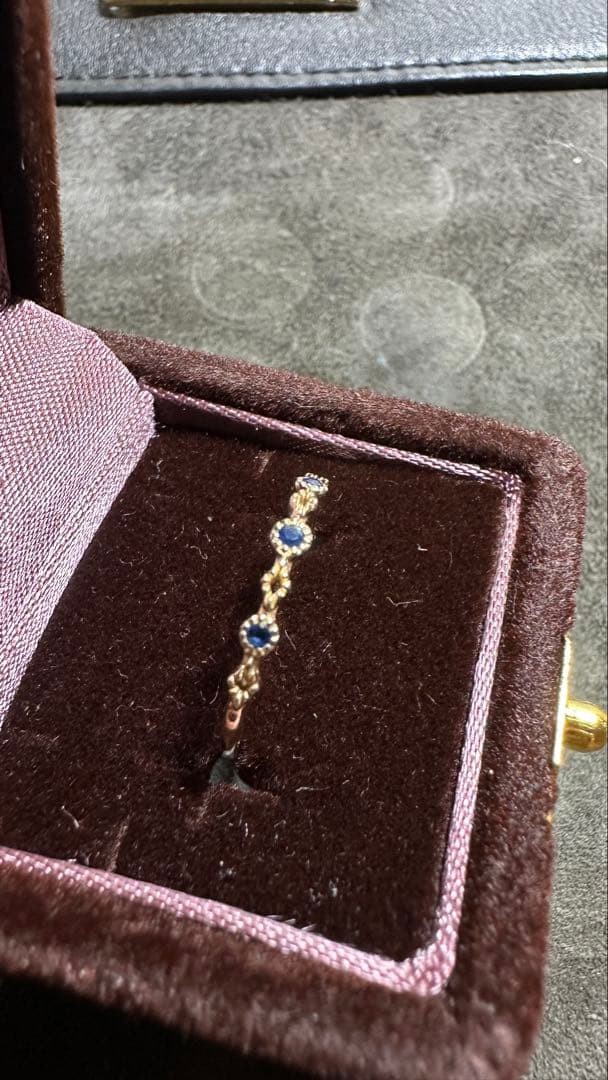 ete K10 Gold Sapphire Ring Size 9 (JP)
