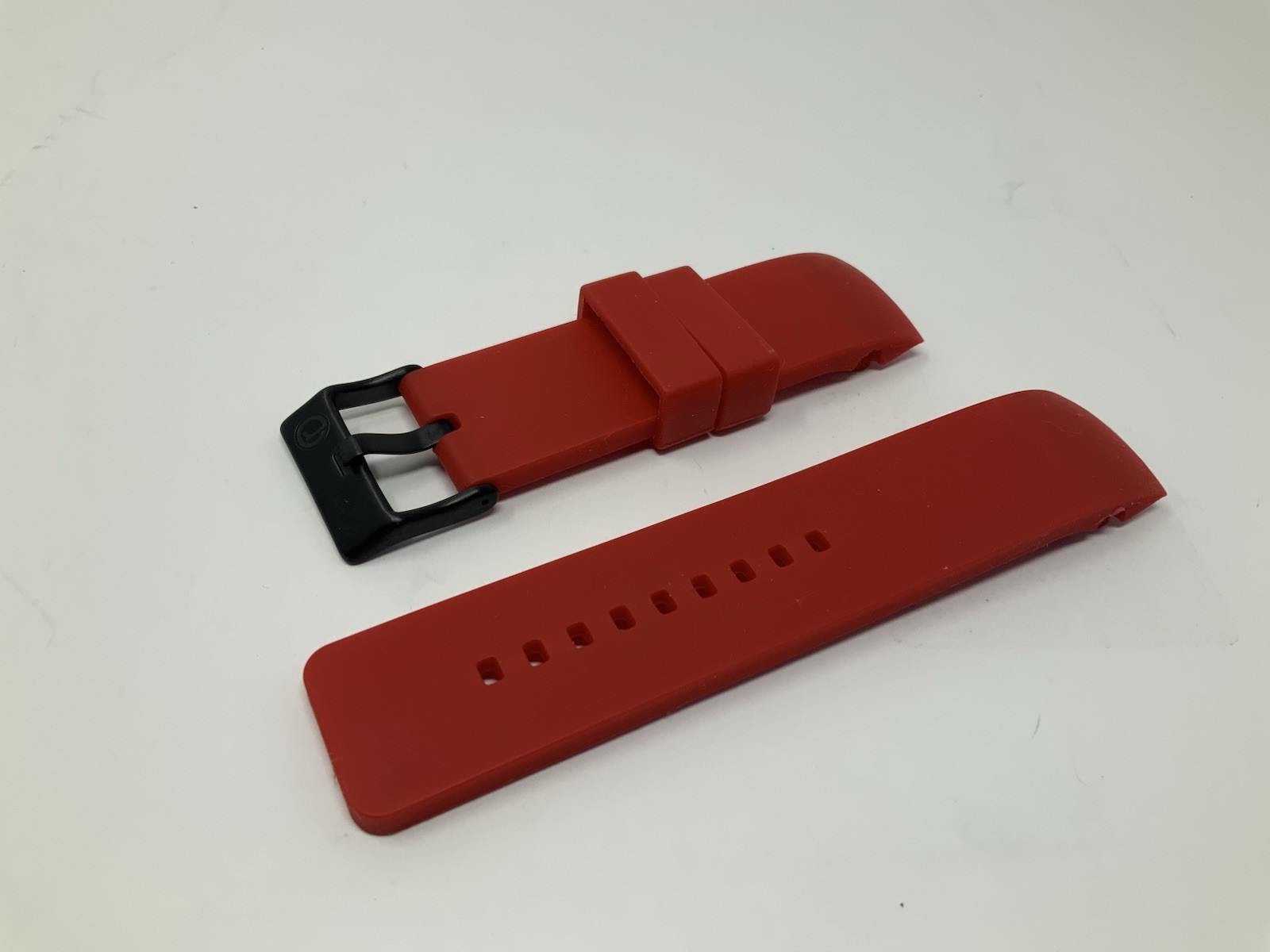 Redline Watch Red Rubber Strap Band With Black Buckle