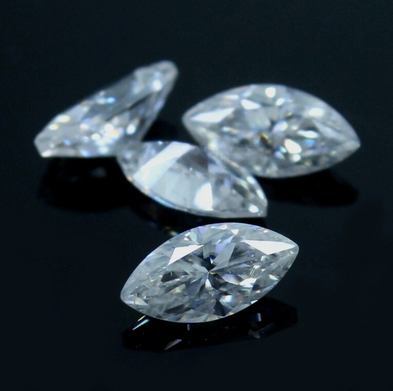4 Pcs Lot Certified Loose CVD Diamond Marquise Lab Grown 3 x 5 mm IF Clarity