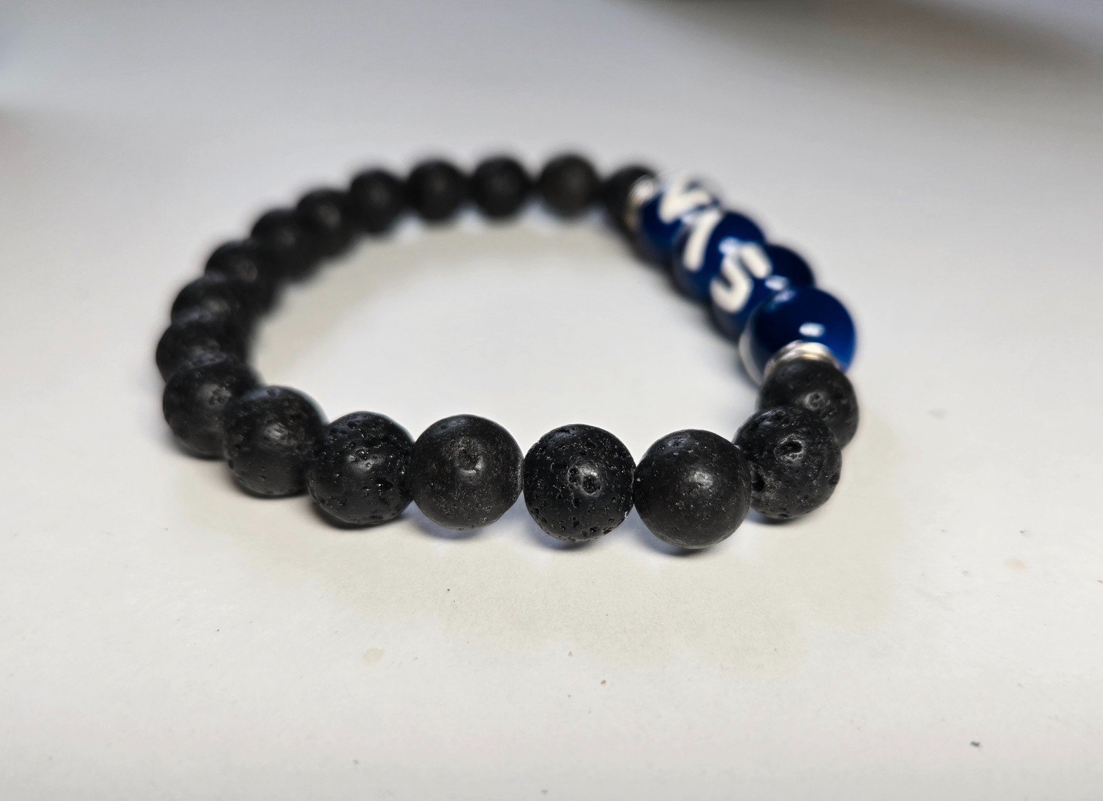 NASA Bracelet Astrology Science Fan Handmade Lava Beaded Stretch Bracelet