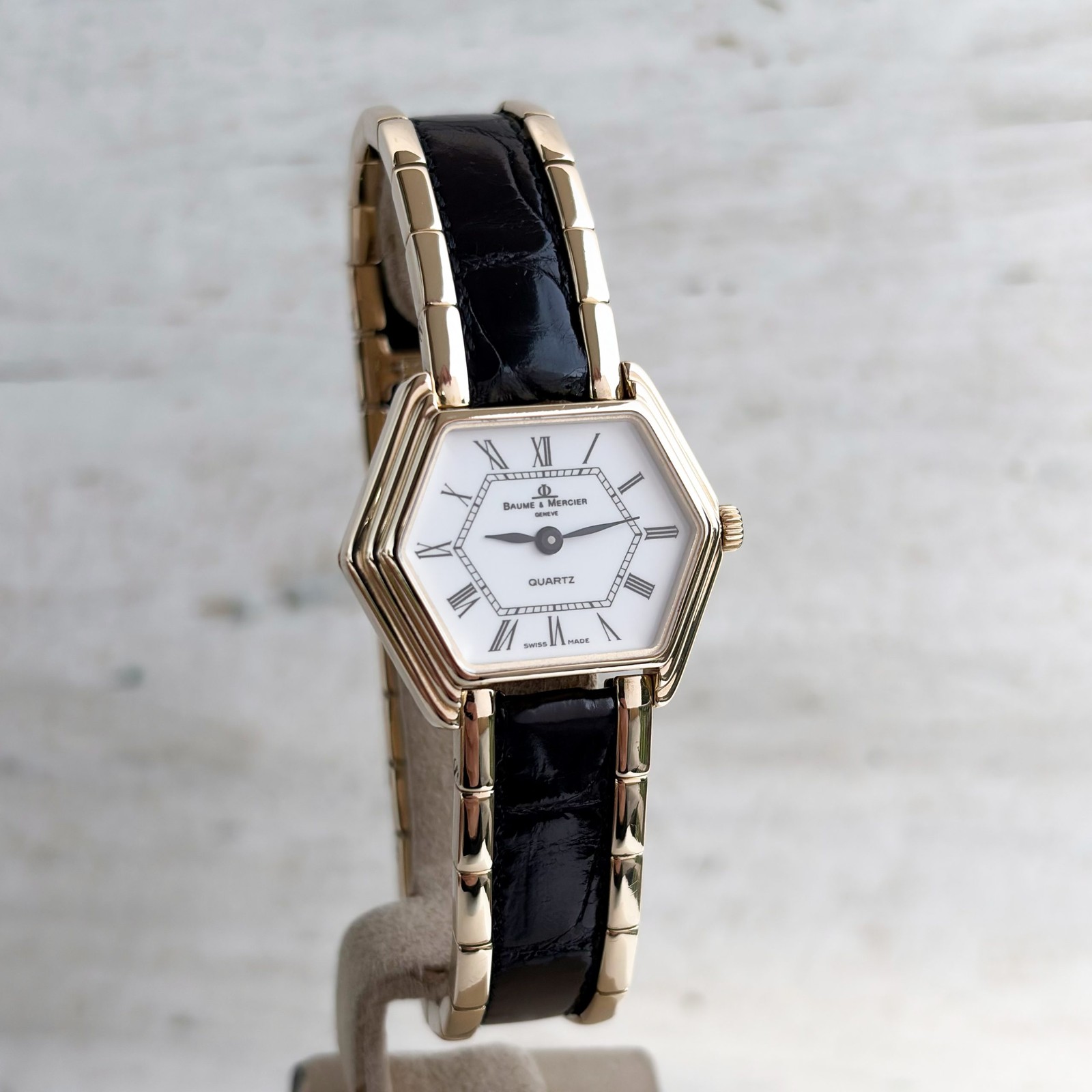 Baume & Mercier 18k Gold Vintage Lady 48372 Quartz 27mm Wempe Bracelet Ladies’