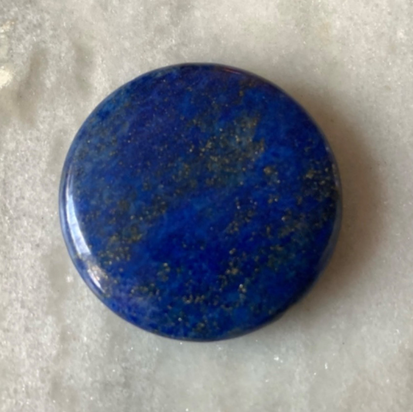Rare Large Lapis Lazuli Gold Flecked AAA Healing 35mm bead/medallion, 20 grams
