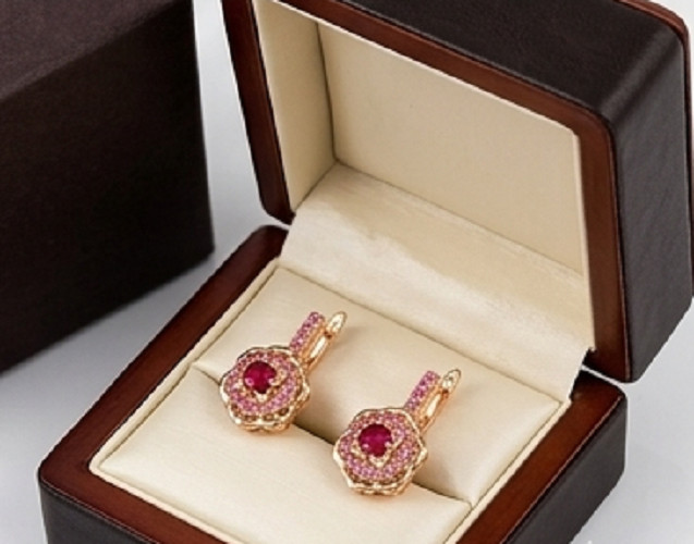 2ct Round cut simulated Red Ruby/Sapphire Huggie Earrings 14k Rose Gold Plated