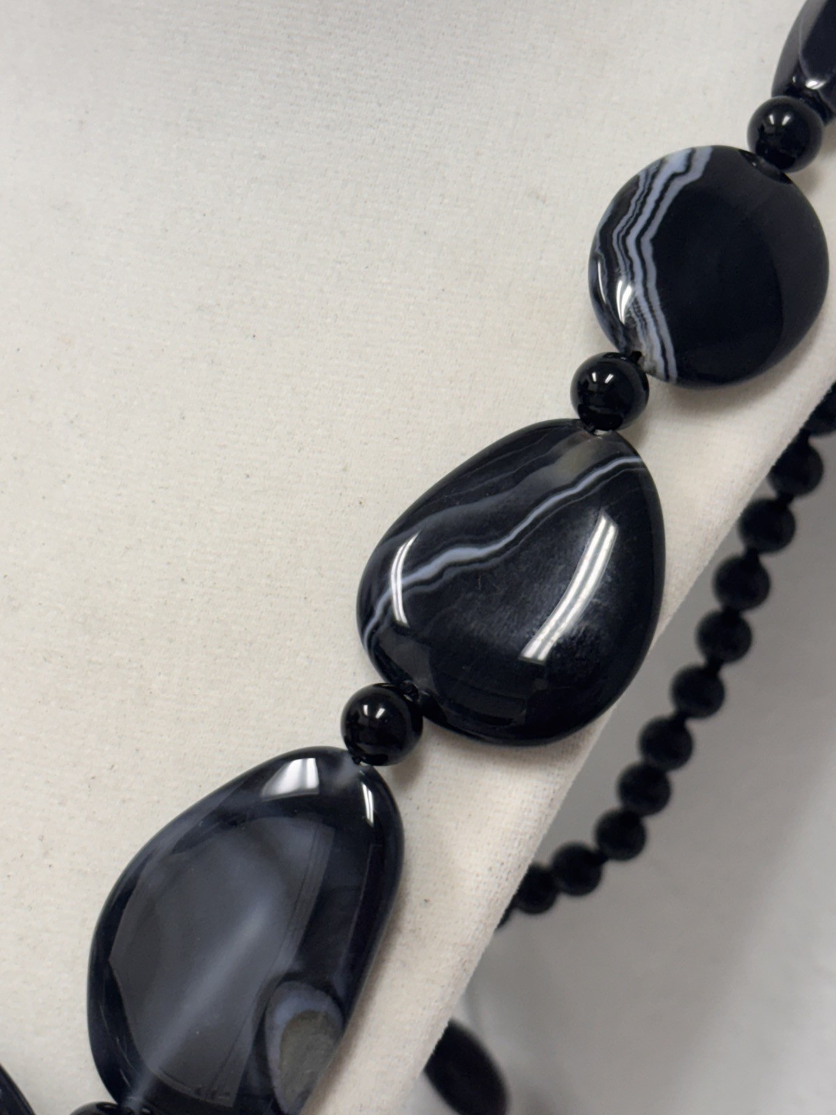 Mine Finds By Jay King Black Onyx Faceted 30” Necklace with matching bracelet