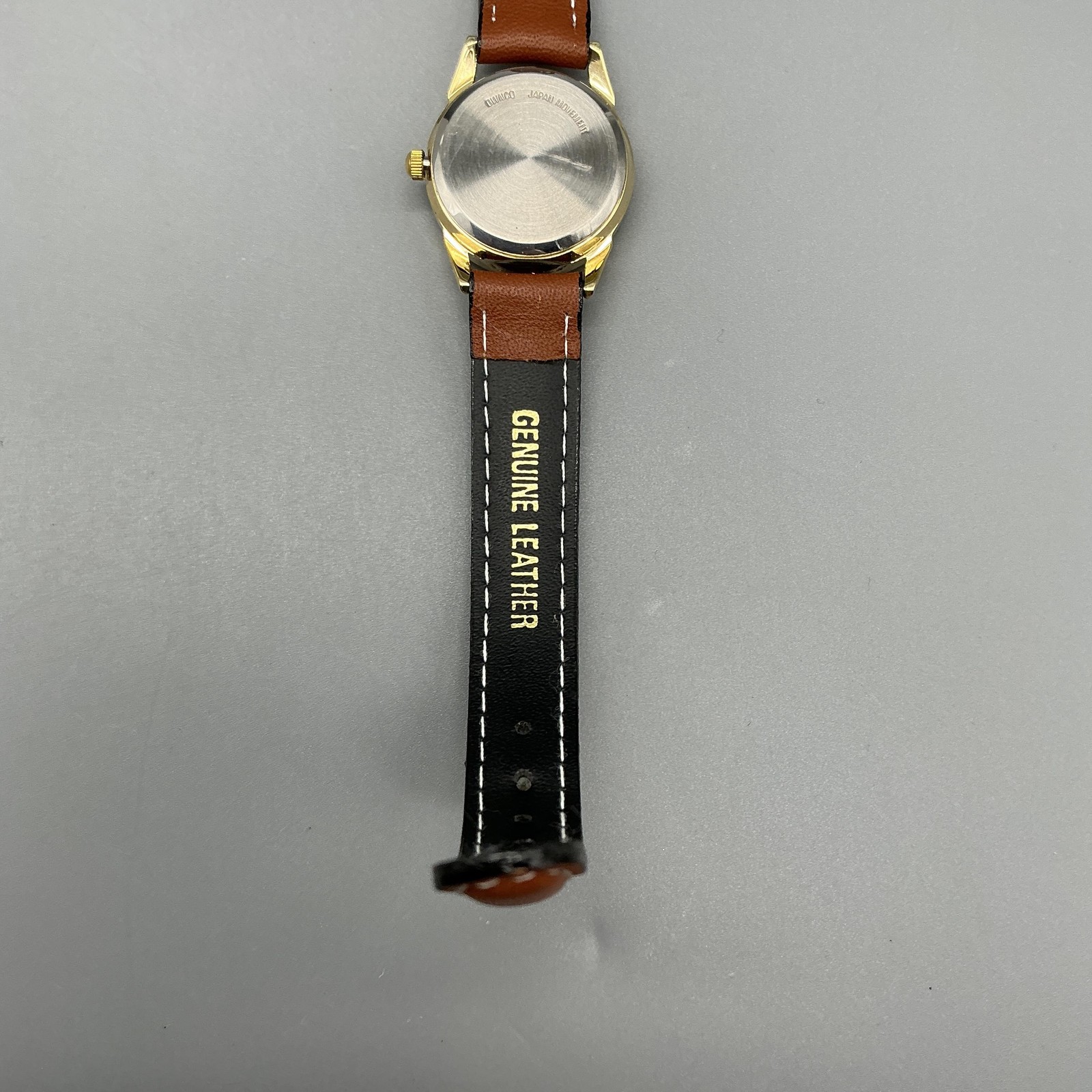 Boeing Womens Watch 25mm Day Night Moon Phase Gold Tone Leather Date New Battery