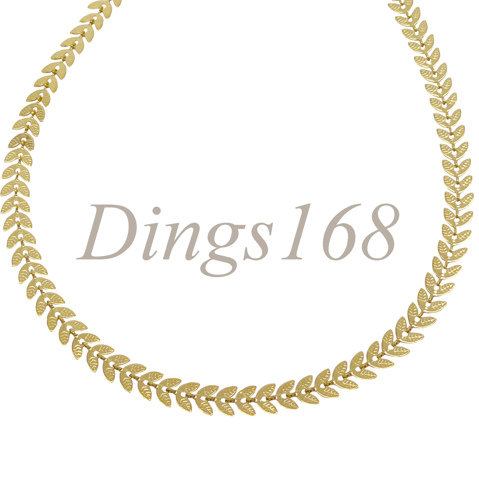 18K Gold Filled Designer Inspired Fish Tail Chain Necklace 16″/18″/20″/22″/24″