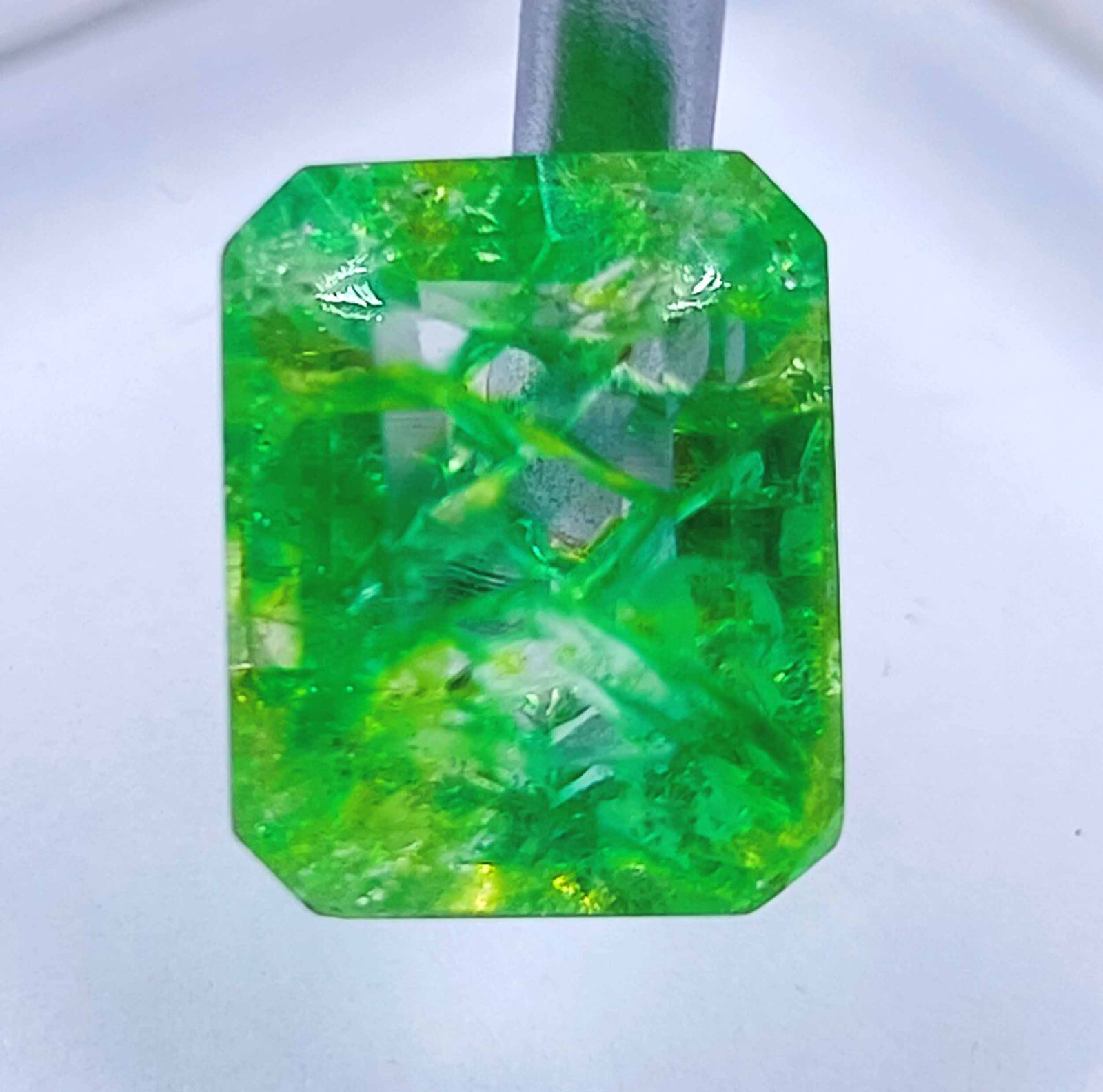 5.00 Ct IGL Zambia Gemstone Green Emerald Natural Faceted Emerald Cut Gems! AUN