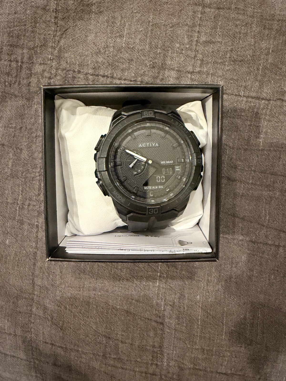 Activa ACW2583-001 Analog Digital Black Sport Watch New Box Manual