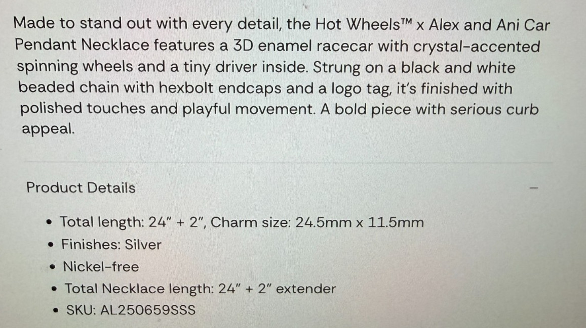 Alex and Ani Hot Wheels Racecar Pendant Necklace New