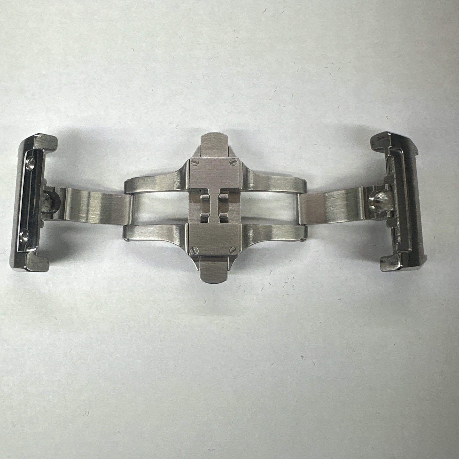 Cartier 18mm Steel Deployment Deployant Clasp For No Holes / Fold Over Strap