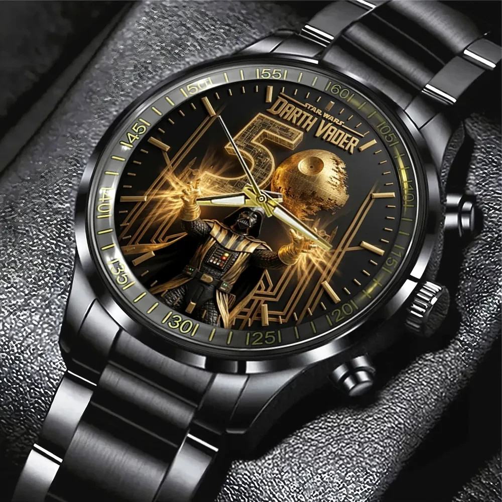 Star Wars 50th Anniversary Black Stainless Steel Watch Y37263