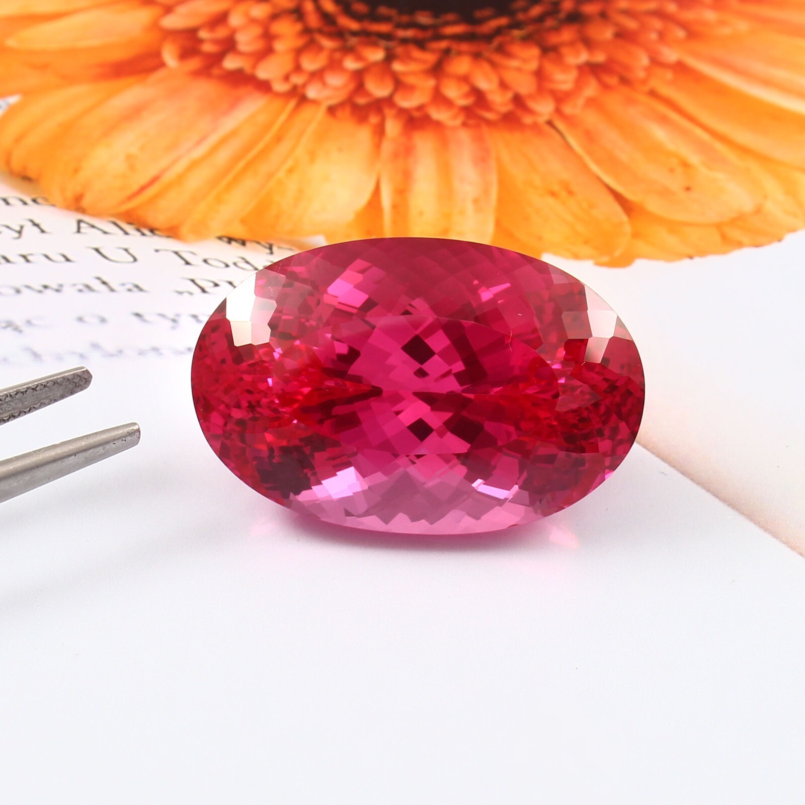 AAA Natural Flawless Mozambique Blood Red Ruby Oval Cut Loose Gemstone 31×20.5MM