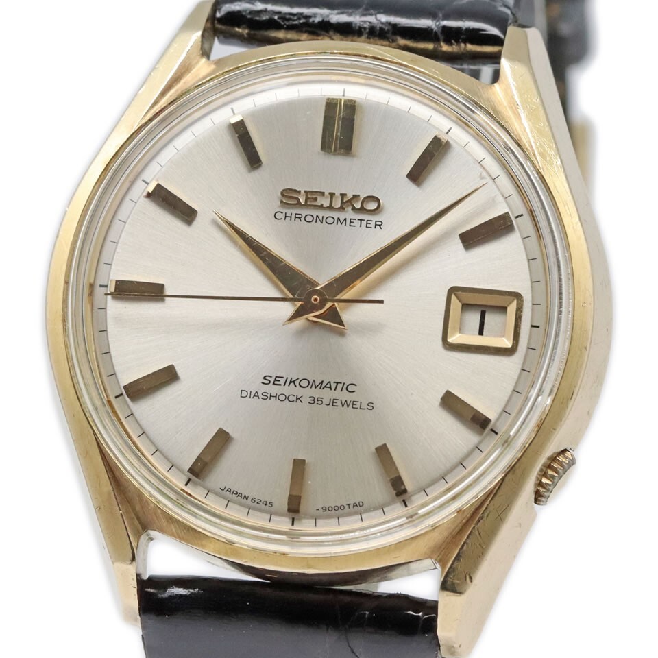 Seiko SEIKOMATIC CHRONOMETER CAP GOLD 6245-9000 1966 Vintage Automatic Men Watch