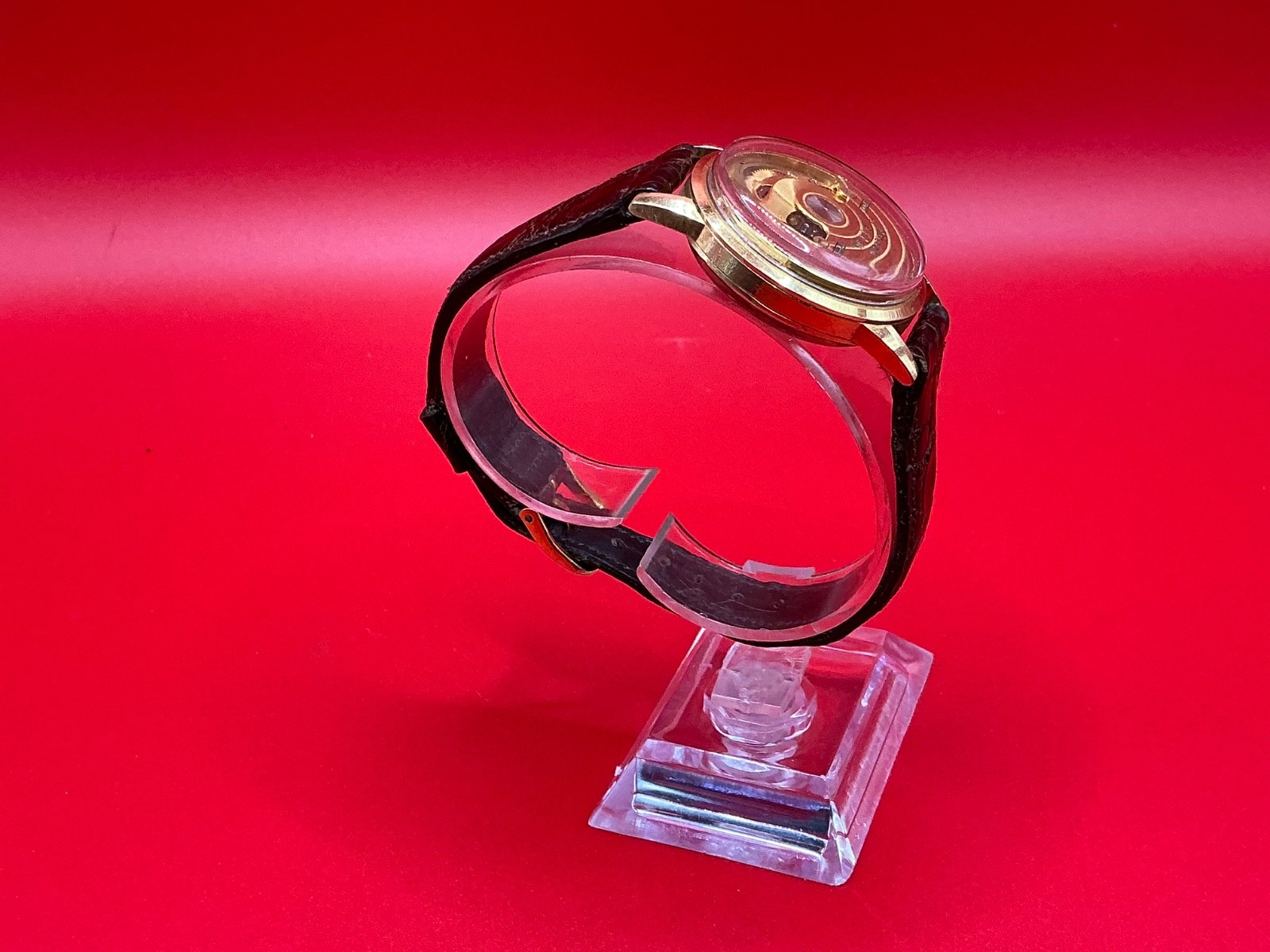 RARE VTG 1960s Wyler Incaflex Reverse 36mm Gold Swiss Automatic Watch Cal. WH26