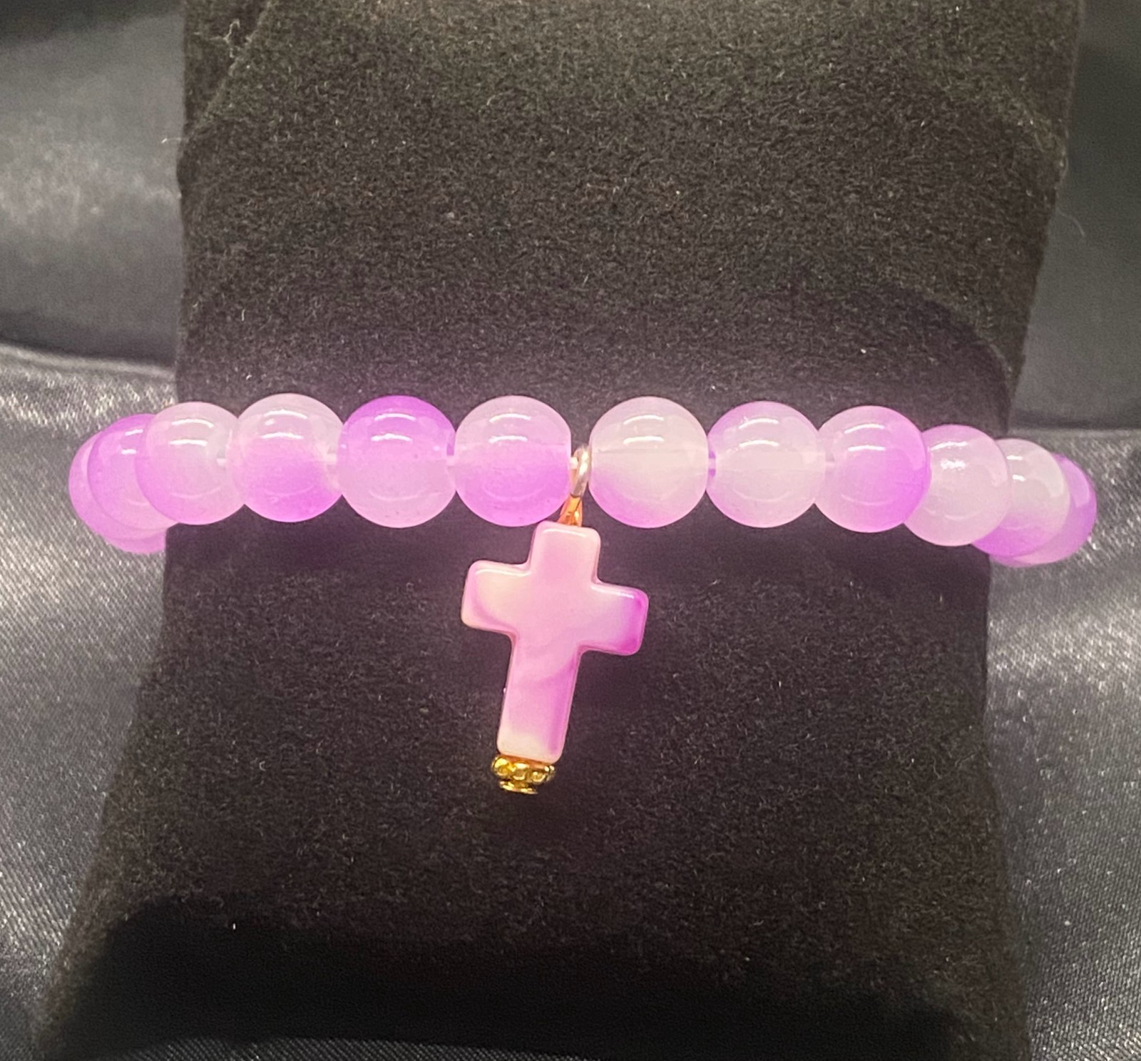 Handmade Beaded Cross Bracelet