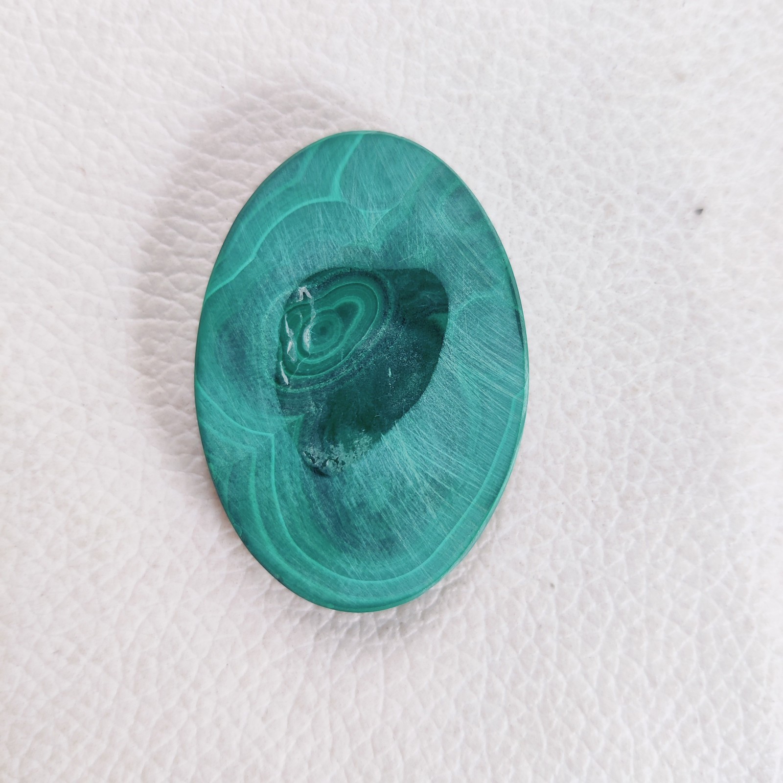 Natural Green Malachite Loose Gemstone Cabochon,Oval-65 CT,40 X 28 X 5 MM