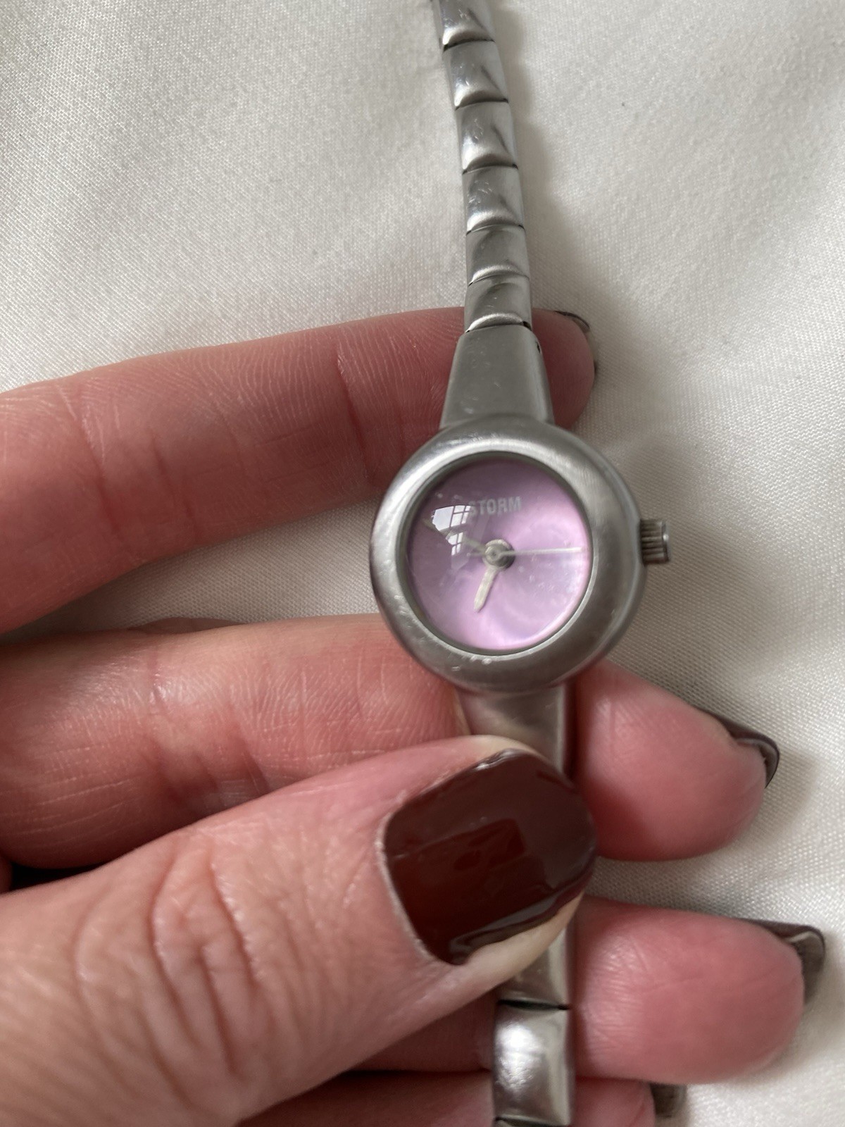 Vintage Storm Spherex Ladies Bracelet Watch Purple 16cm Spares Or Repairs