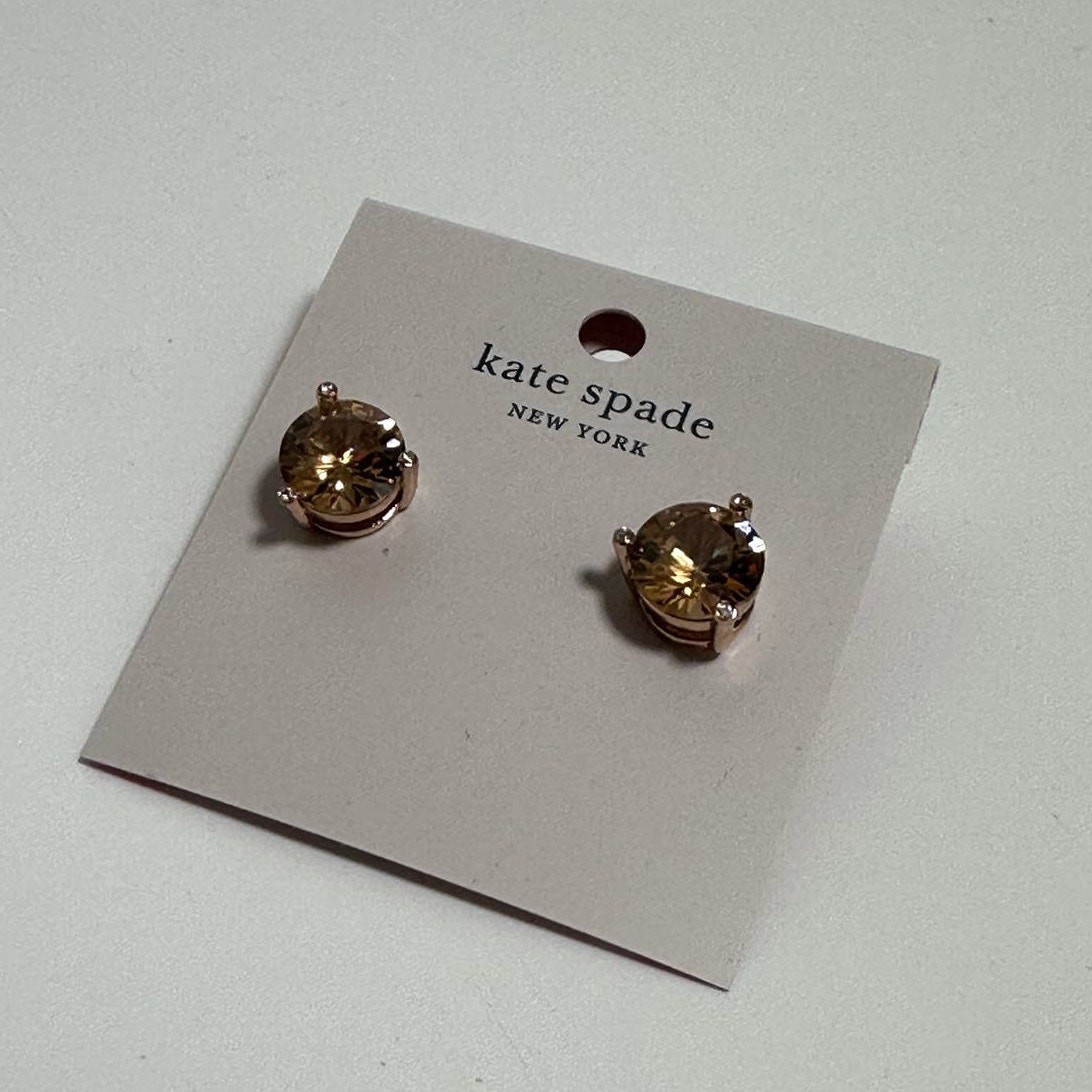 Kate Spade Round Rise and Shine Light Colorado Studs Earrings