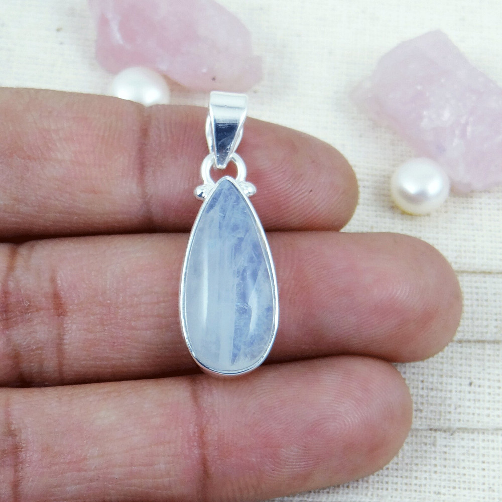 Natural Moonstone Gemstone 925 Sterling Silver Handmade Pandant For Gift D-763