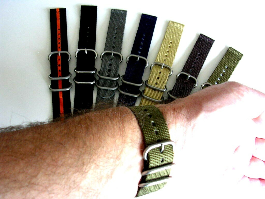 NATO ® 2pc Ballistic Nylon Military g10 sport UTC watch band strap IW SUISSE USA