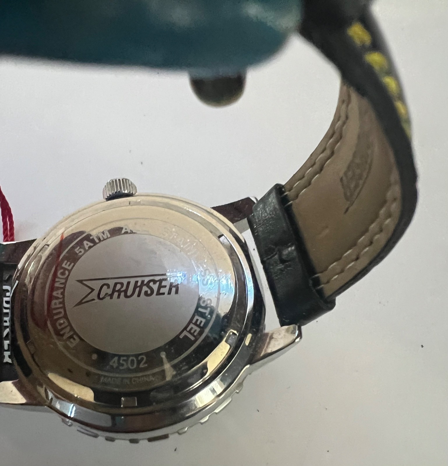 NOS MEN’S CRUISER ENDURANCE 4502 5ATM/50M WATCH WITH LEATHER BAND PLEASE READ