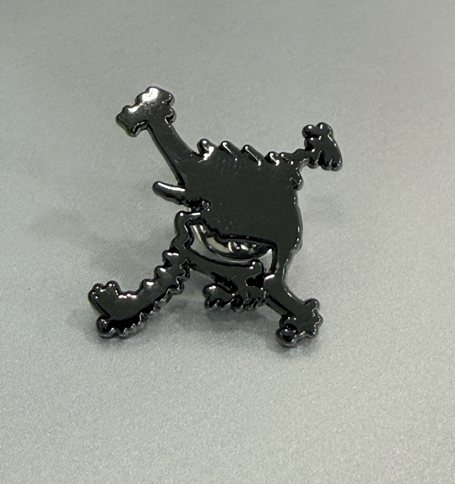 Oakley Skull Logo Metal Pin Glossy Black Enamel, Free Decal w/ Purchase