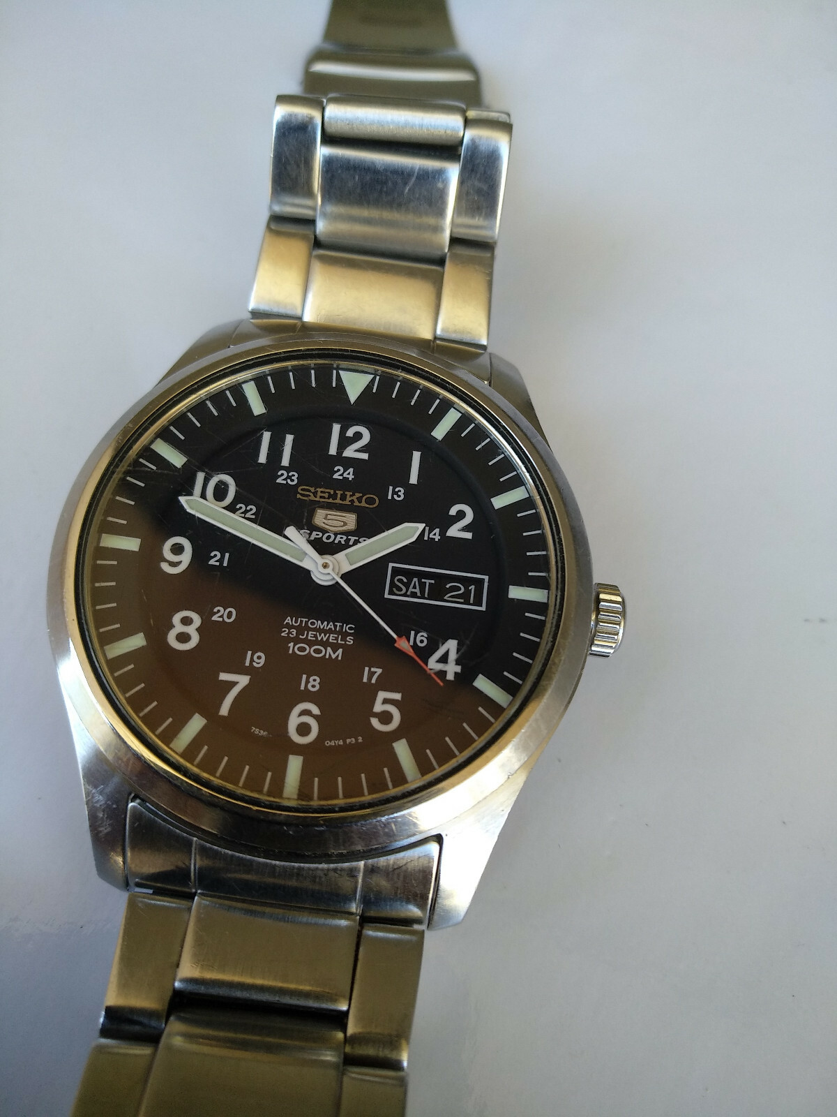 Seiko Automatic 7S36-03J0 5 Sports 23Jewels 42mm Men’s Watch_22