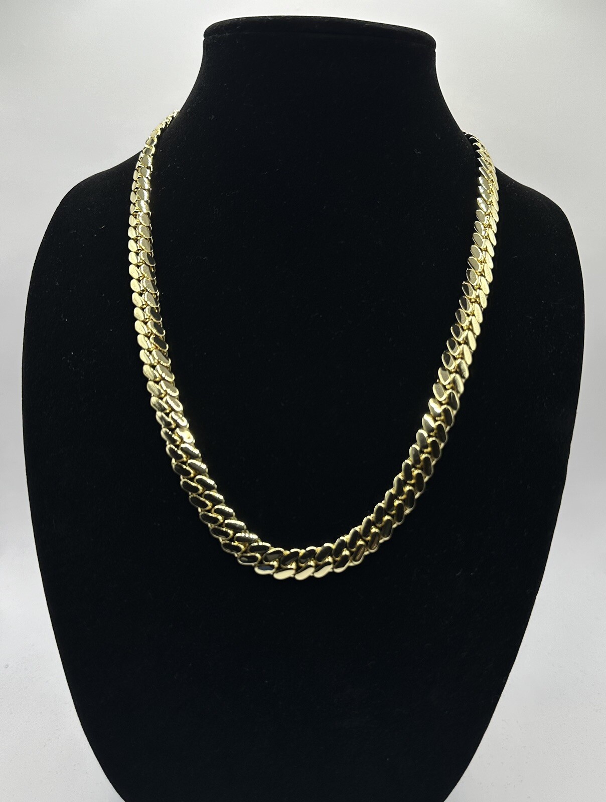 10mm 24″ 105g Handmade Miami Cuban Link Chain – 14k Gold Plated