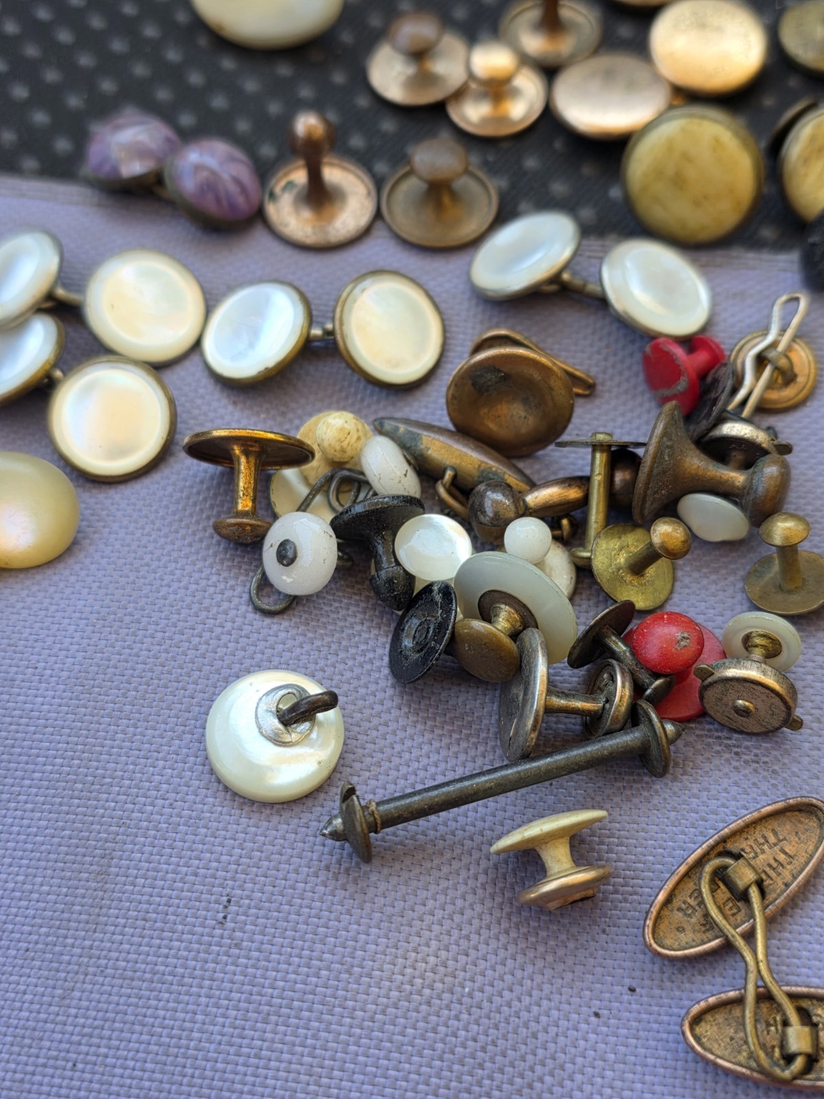 Vintage Victorian,Nouveau Cufflinks & Buttons Lot Pre Owned Condition D3