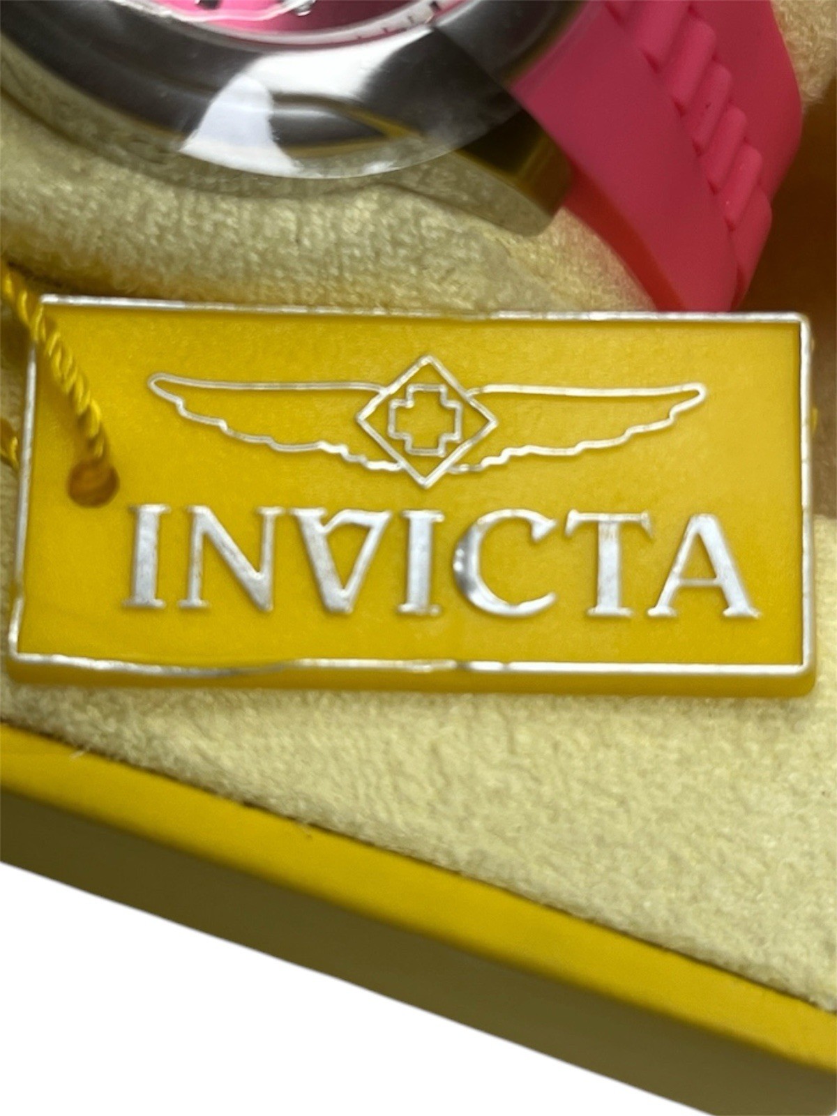 Invicta Angel 19362 Women’s Watch NWT Stainless Steel Pink Flame‑Fusion Crystal